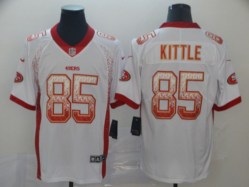 Men San Francisco 49ers #85 Kittle White Nike Drift Fashion Color Rush Limited Jersey